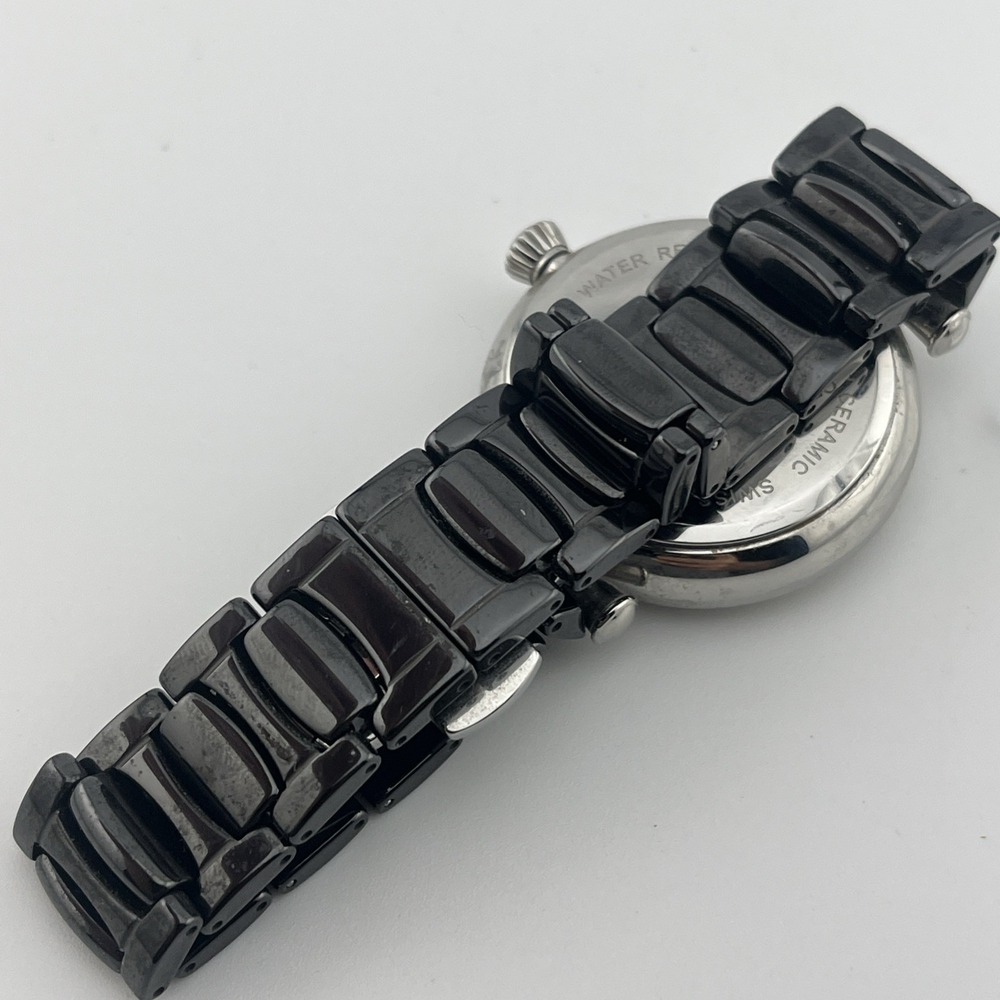 Jivago SwissWatch Women 36mm Case MOP Dial 7" Black Band JV2211- New Battery - Picture 7 of 8